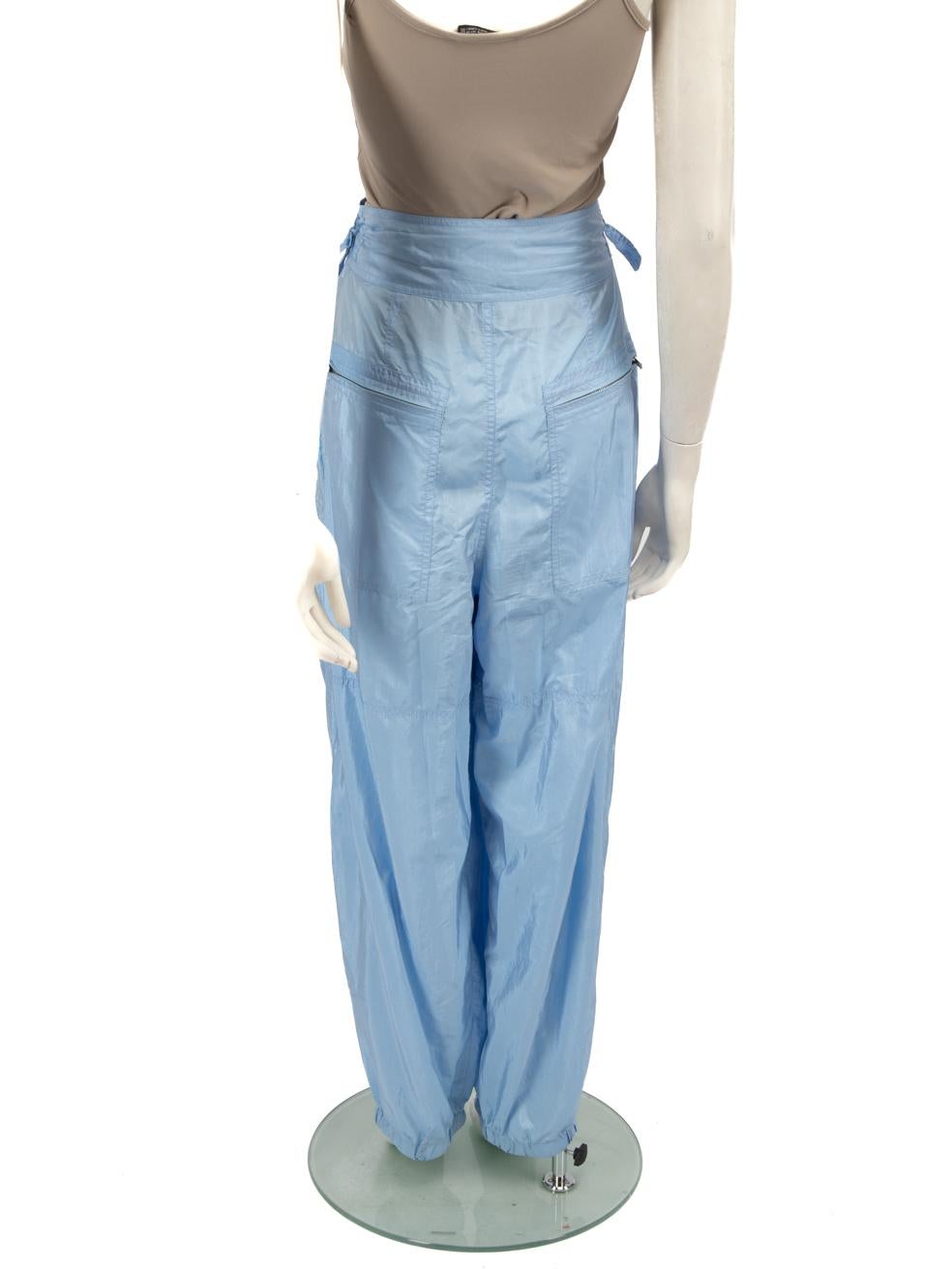 Isabel Marant Blue Buckle Detail Joggers Size M In Good Condition For Sale In London, GB
