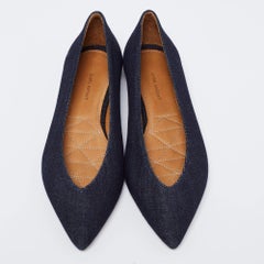 Isabel Marant Bailarinas Azul Denim Ciruela Talla 36