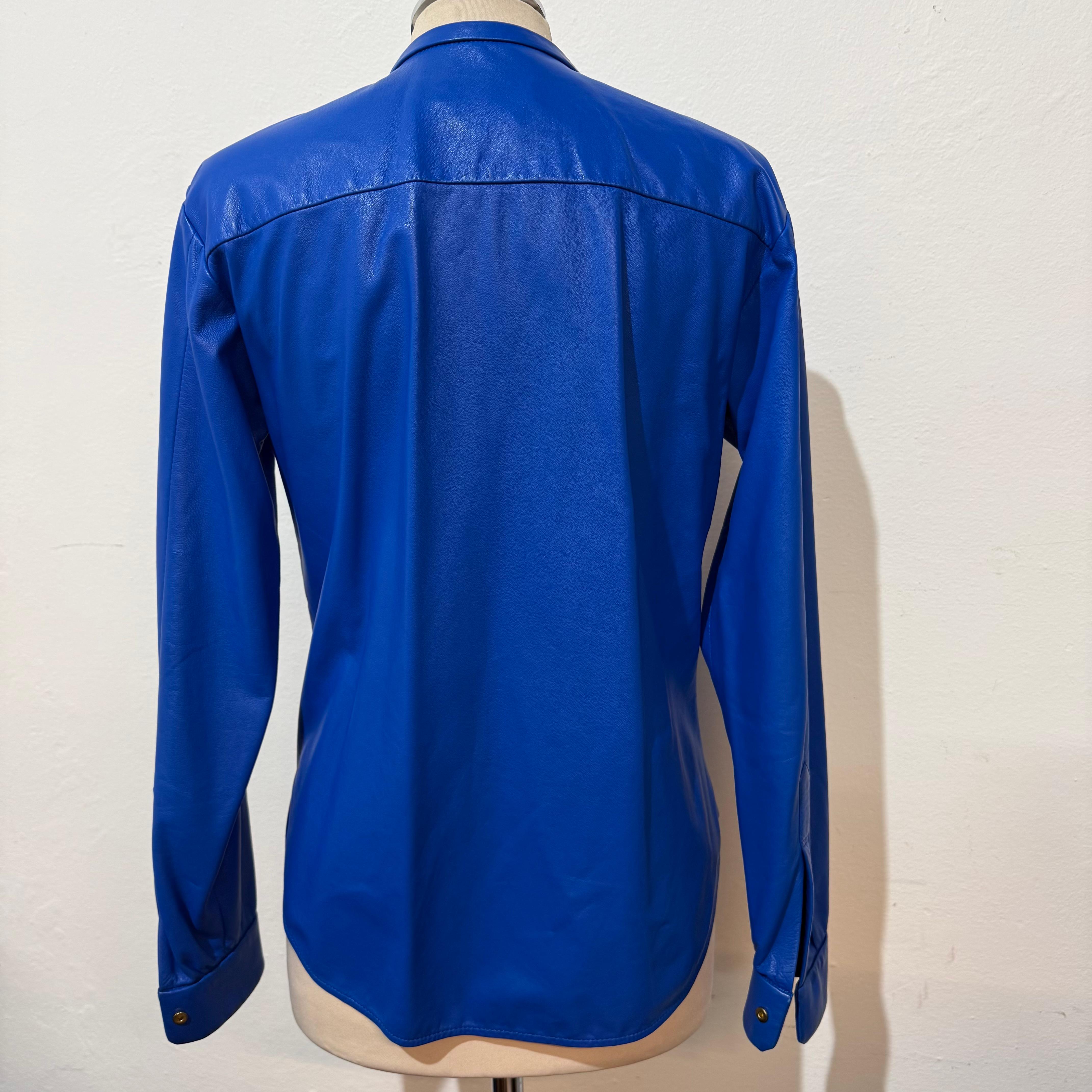 Blu Isabel Marant Giacca in pelle di agnello blu FR 38 / IT 42 in vendita