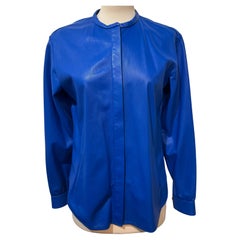 Isabel Marant Blue Lambskin Leather Jacket FR 38 / IT 42