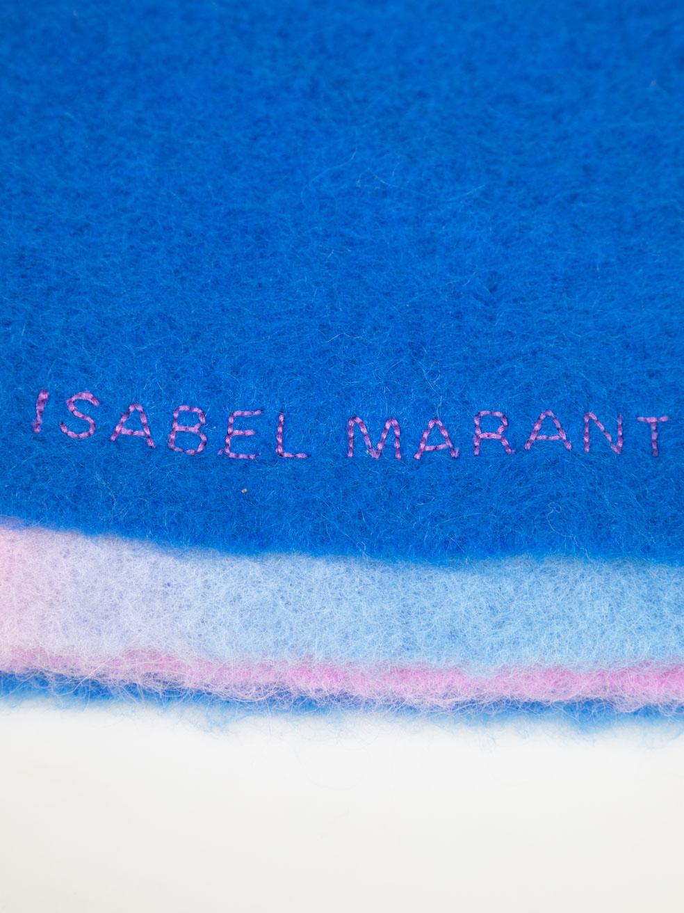 Isabel Marant Blue & Purple Alpaca Ombré Firna Scarf For Sale 1