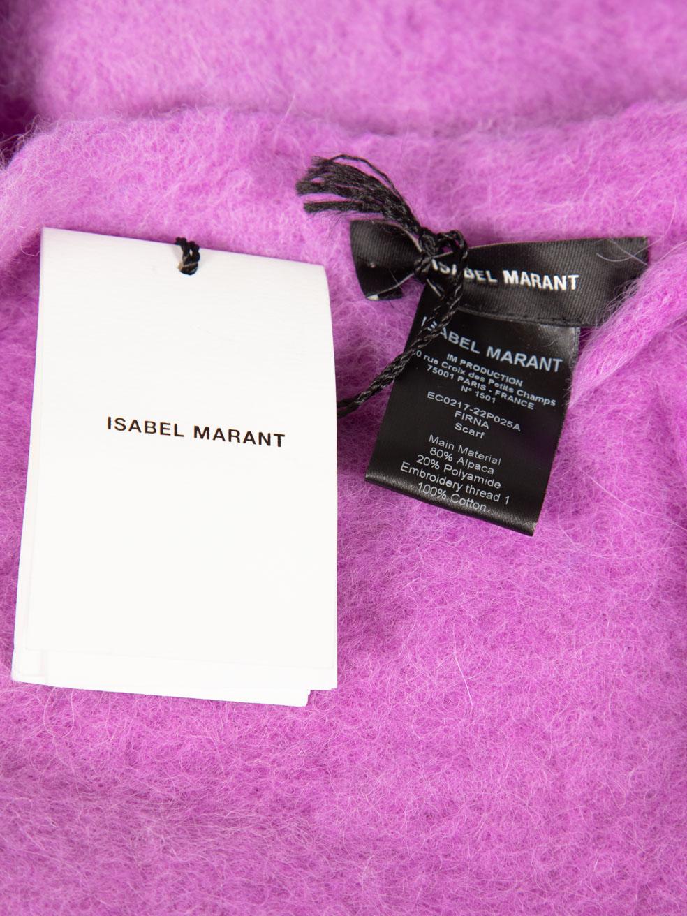 Isabel Marant Blue & Purple Alpaca Ombré Firna Scarf For Sale 2