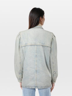 Isabel Marant Blue Shearling Lined Denim Jacket Size M