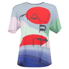 Isabel Marant Blue Zewel Graphic Print T-Shirt Size S