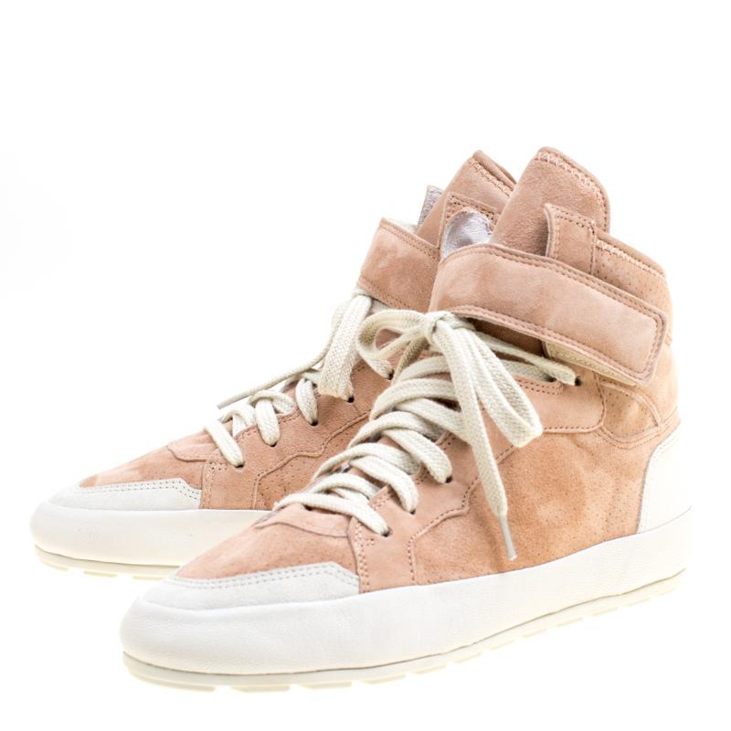 Isabel Marant Blush Pink Suede Bessy High Top Sneakers Size 38 1