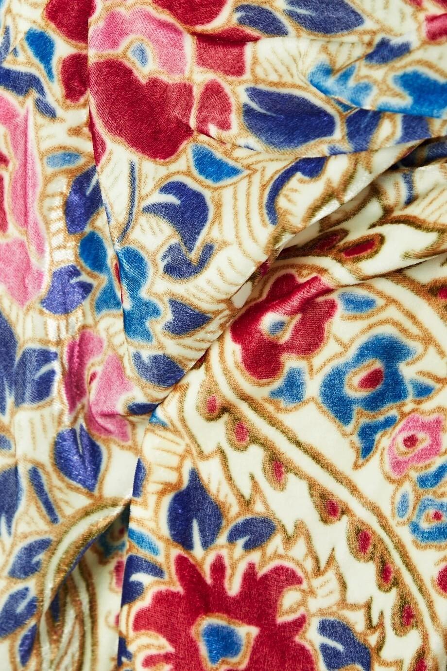 De las mujeres Isabel Marant Breenea Falda Midi de Terciopelo Floral y Paisley en venta