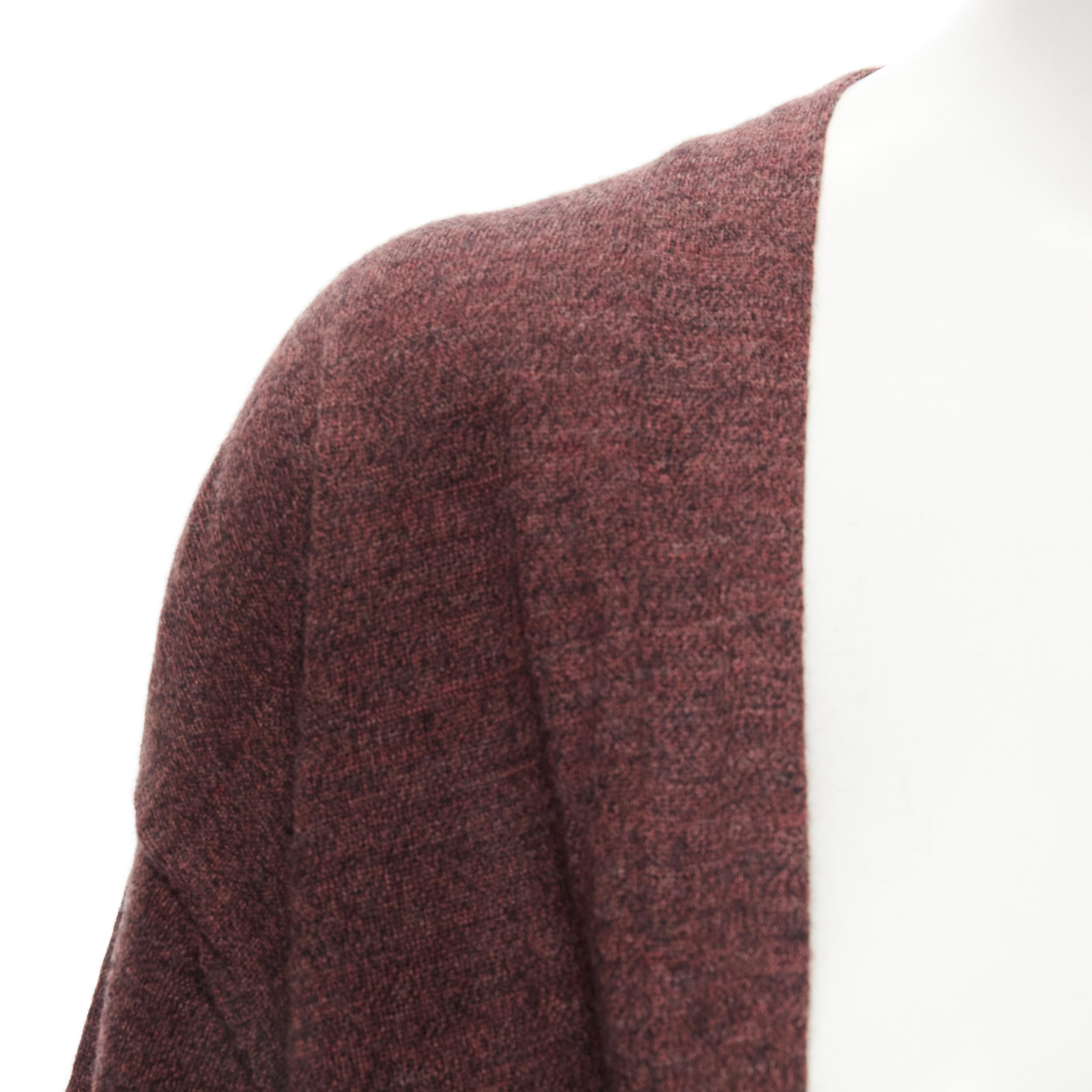 ISABEL MARANT - Cardigan à un seul bouton en laine mercerisée marron 100 %, taille 1 S en vente 4
