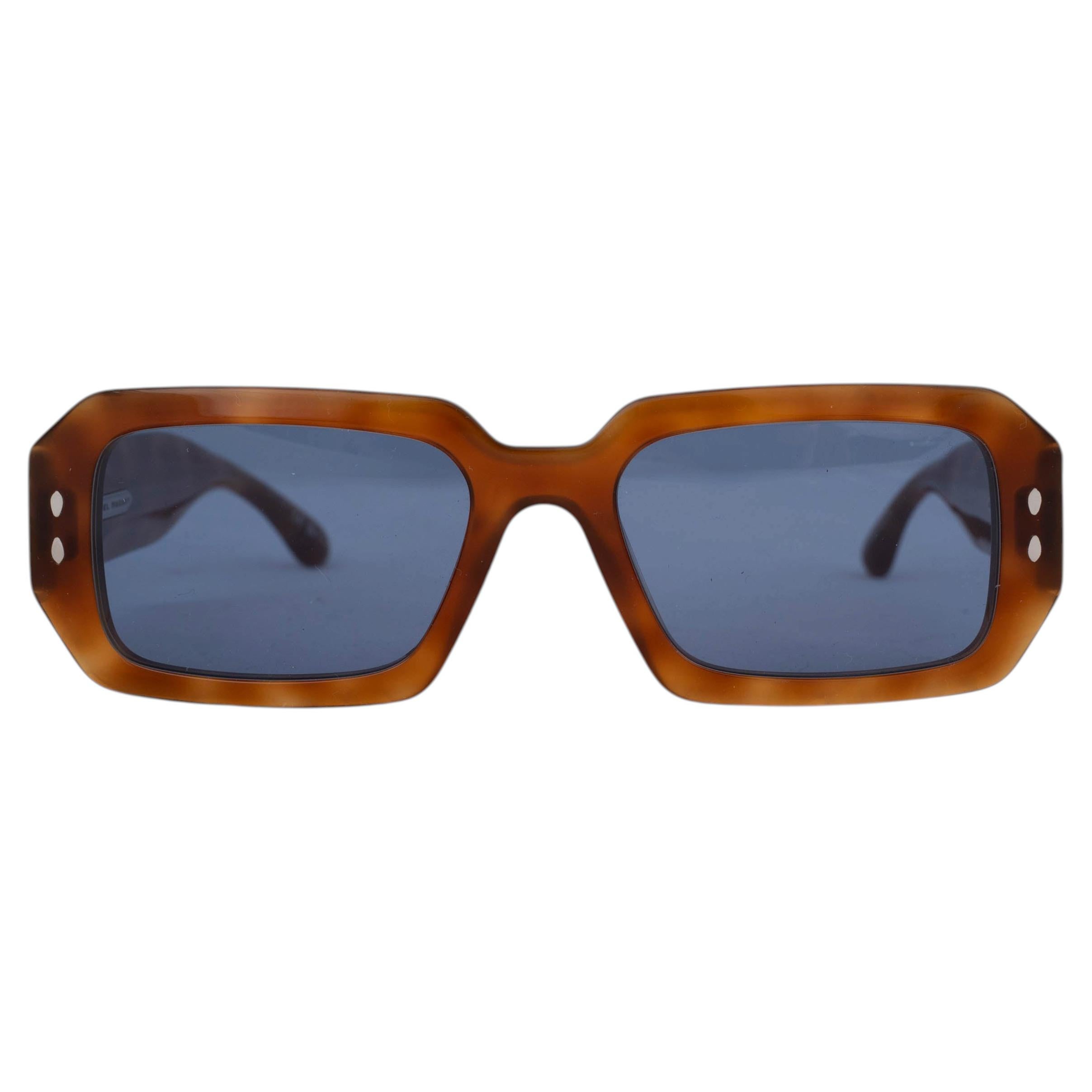 ISABEL MARANT brown acetate LIZZY Sunglasses Havana/Blue For Sale