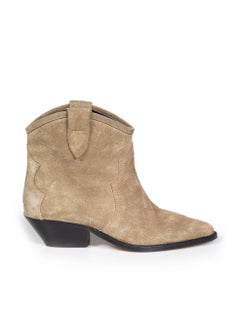 Isabel Marant Brown Suede Dewina 40 Ankle Boots Size IT 36