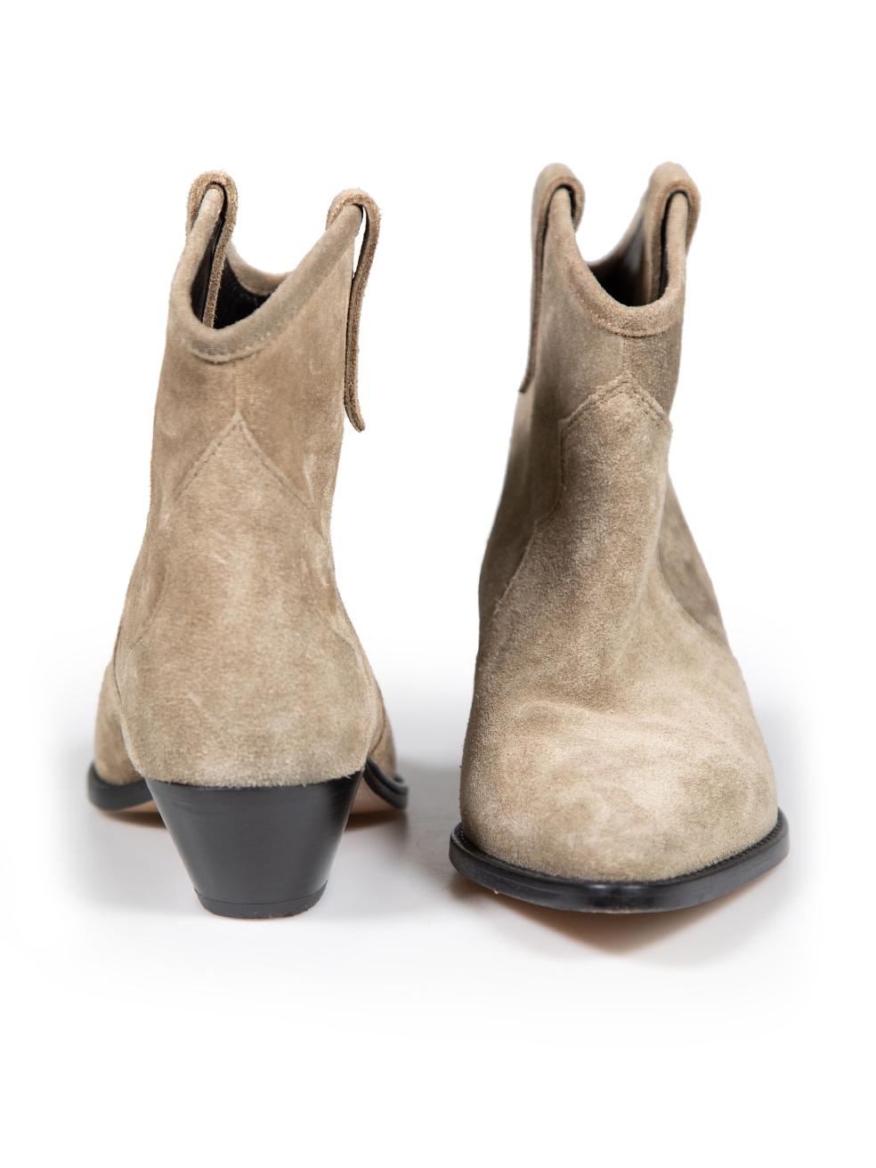 Isabel Marant Brown Suede Dewina 40 Ankle Boots Size IT 36 In Excellent Condition For Sale In London, GB