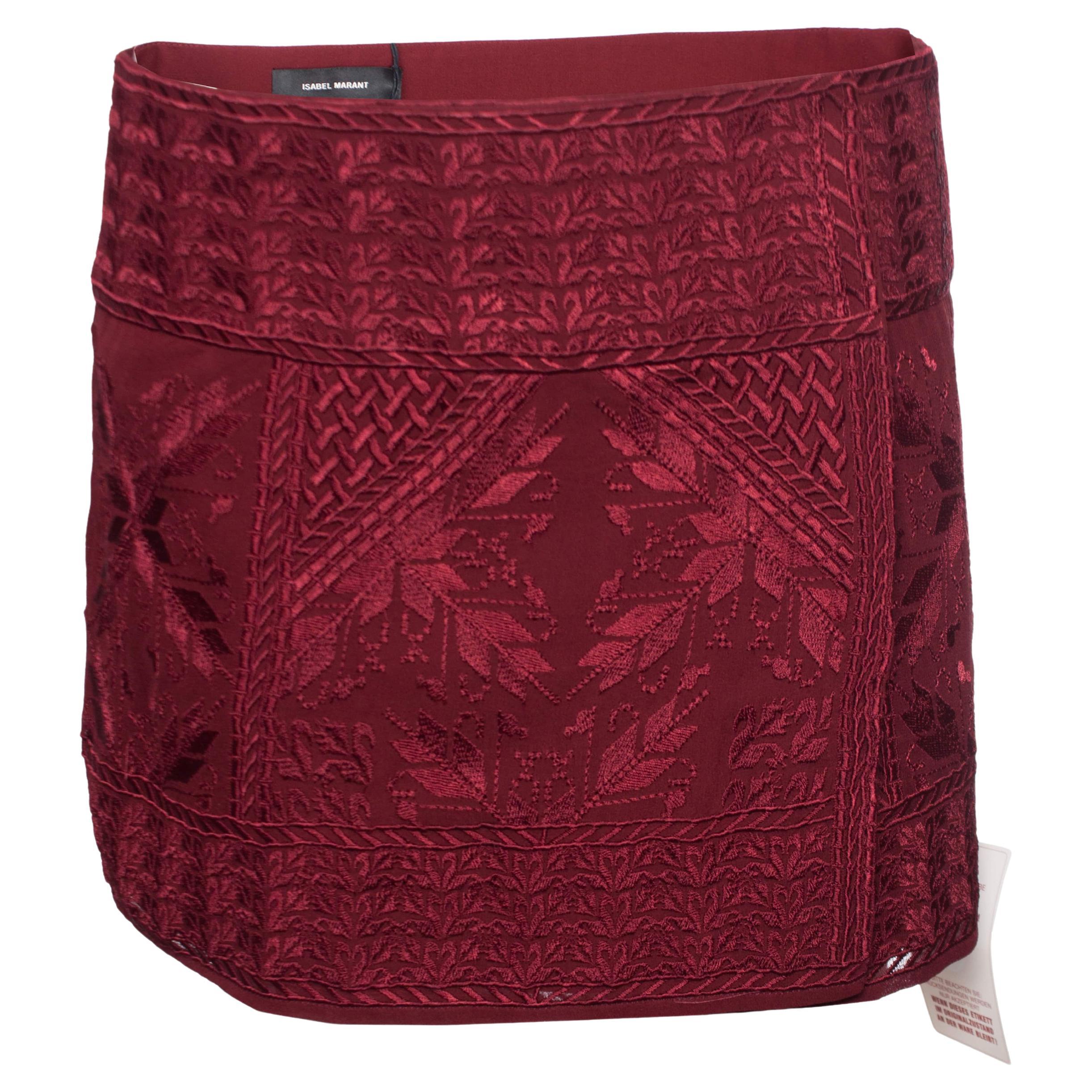 Isabel Marant, Burgundy red andy skirt For Sale