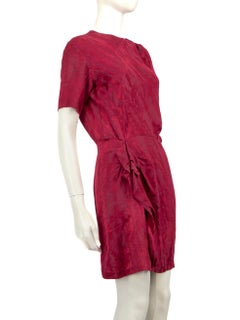 Isabel Marant Burgundy Ruffle Trim Dress Size M