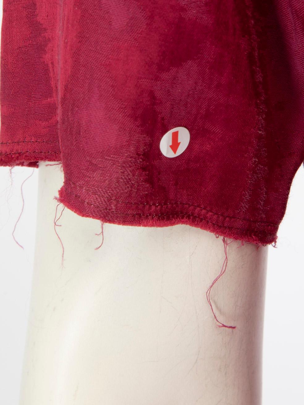Isabel Marant Burgundy Ruffle Trim Dress Size M For Sale 2