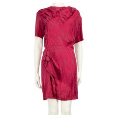 Isabel Marant Burgundy Ruffle Trim Dress Size M