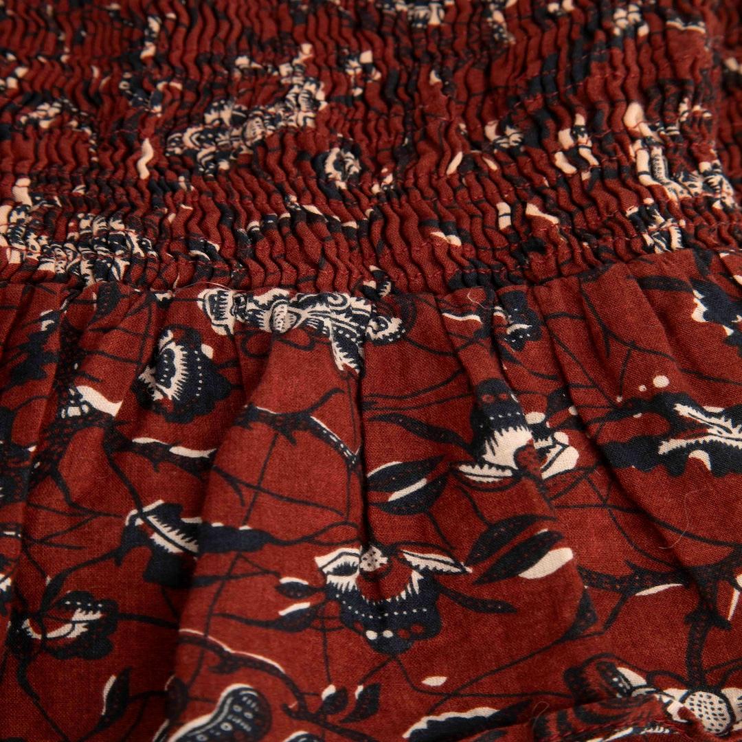 Gris Isabel Marant Burgundy Jupe florale froncée Taille S en vente