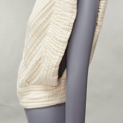 ISABEL MARANT Carola crop top acolchado a rayas de algodón crema FR38 M