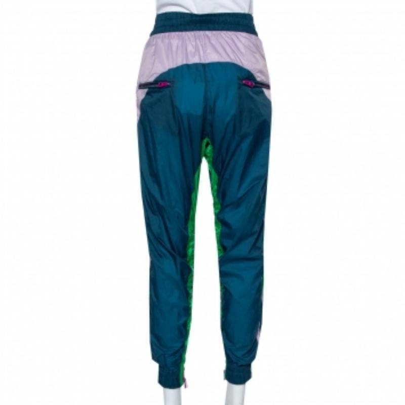 Isabel Marant Color Block Synthetic Raruso Joggers M In Good Condition For Sale In Dubai, Al Qouz 2