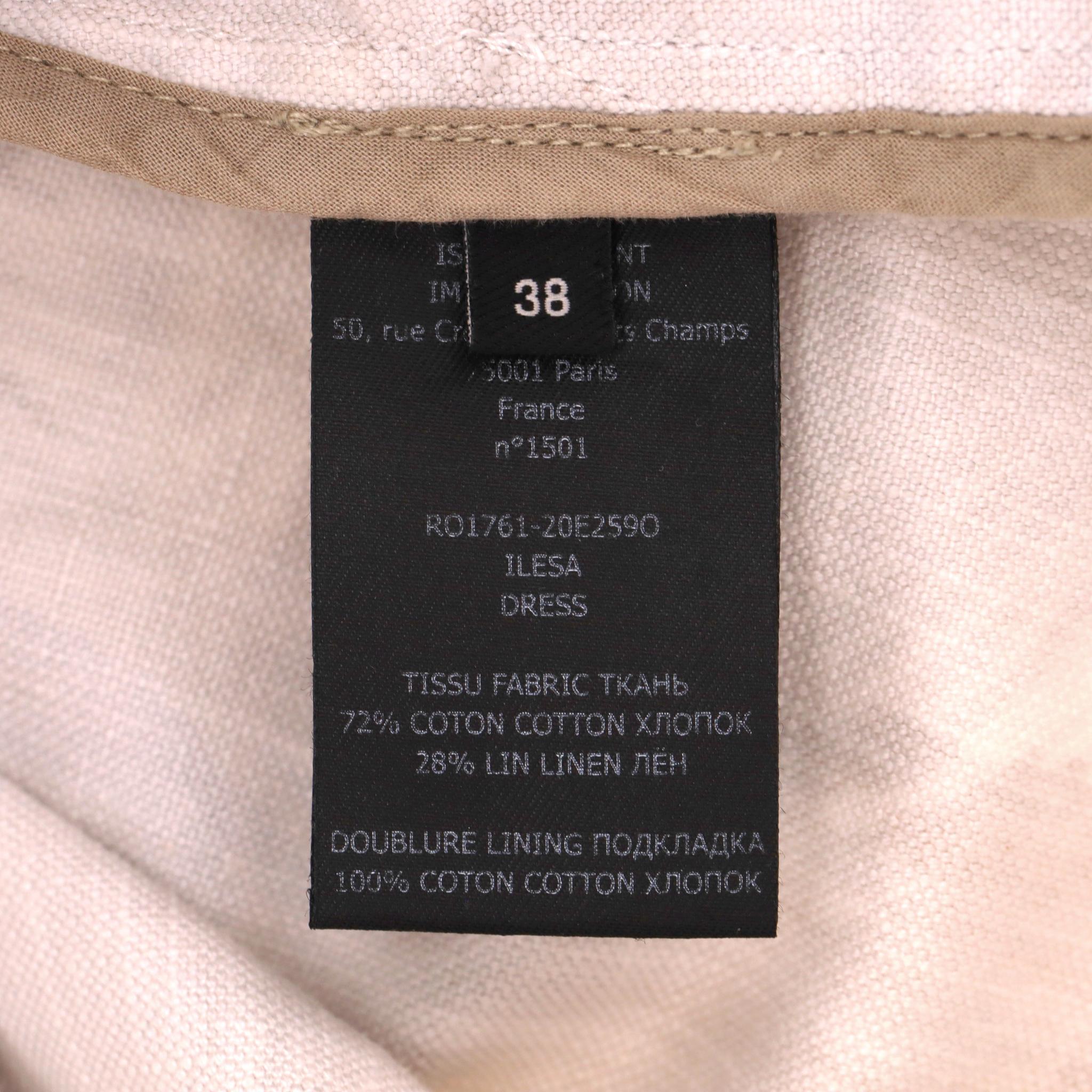 Mini abito in cotone e lino di Isabel Marant in vendita 4
