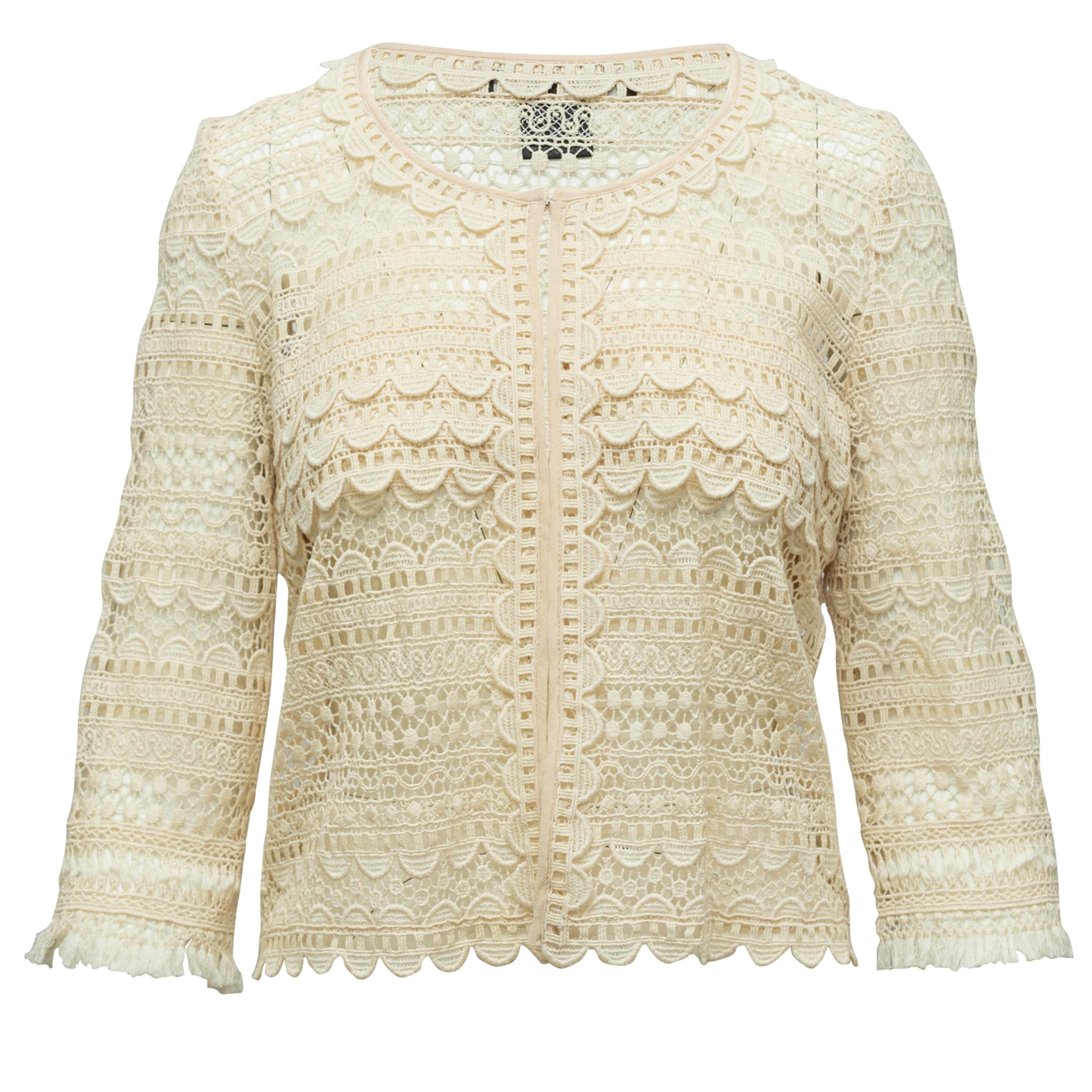 Isabel Marant Cream Lace Sheer Jacket