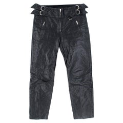 Isabel Marant Cropped Buckle Detail Leather Pants SIZE XS