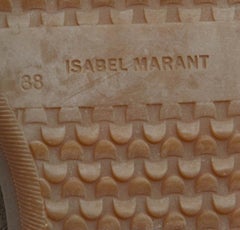 Isabel Marant Cutout Suede Tassel Embellished "Beslay" Wedge Ankle Boots Size 38