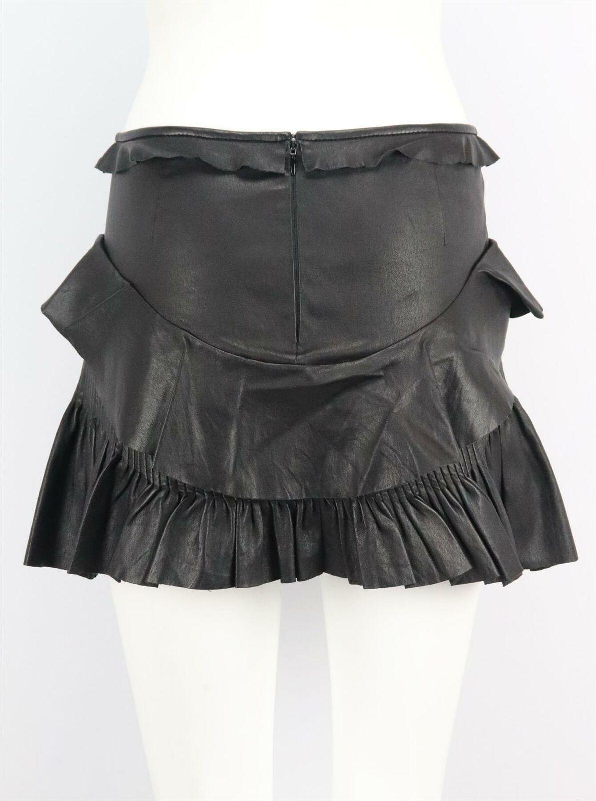 Isabel Marant Cyan Minirock aus gerafftem Stretch-Leder im Zustand „Hervorragend“ in London, GB