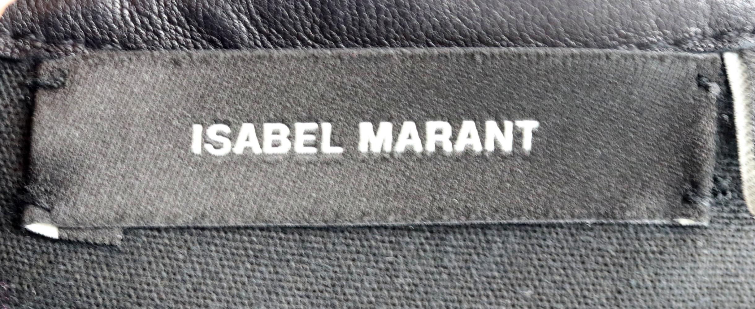 Black Isabel Marant Cyan Ruffled Stretch Leather Mini Skirt FR 38 UK 10