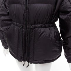 ISABEL MARANT Darsha Convertible black quilted puffer padded shell jacket FR38 M