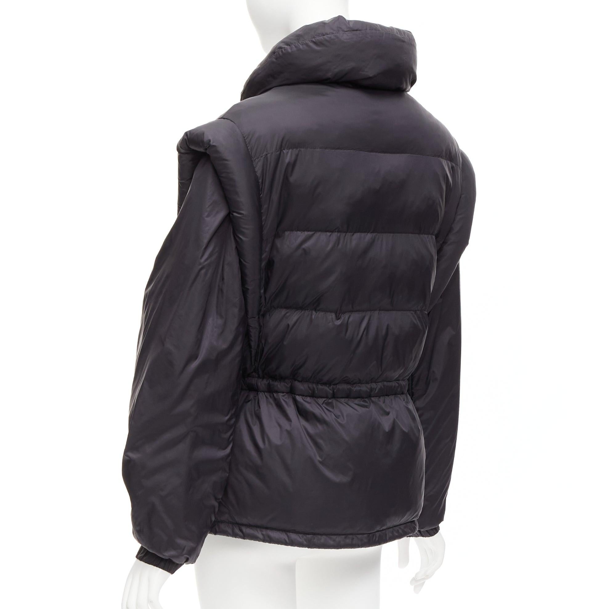 ISABEL MARANT Darsha Convertible black quilted puffer padded shell jacket FR38 M For Sale 4