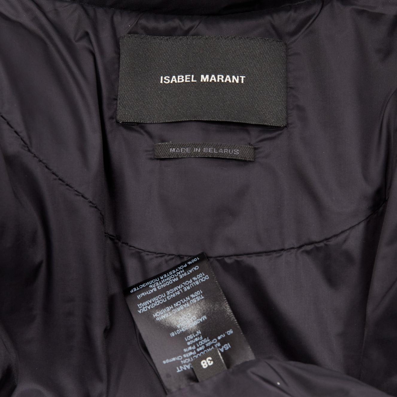 ISABEL MARANT Darsha Umwandelbare schwarze gesteppte Puffjacke mit Pantolettenbezug FR38 M im Angebot 6