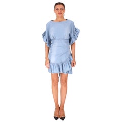 Isabel Marant Denim Ruffle Wrap Dress