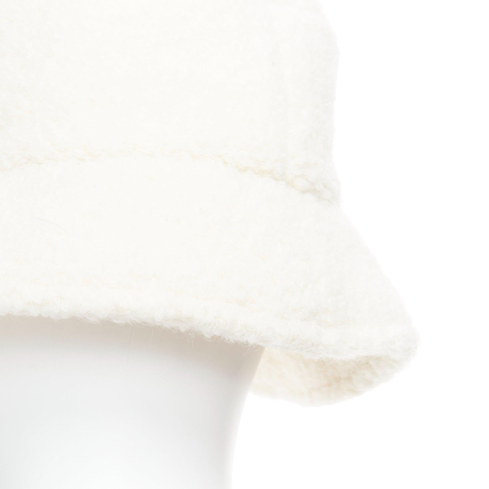 ISABEL MARANT Denji cappello a secchiello con logo in misto lana vergine e alpaca ecrù in vendita 3