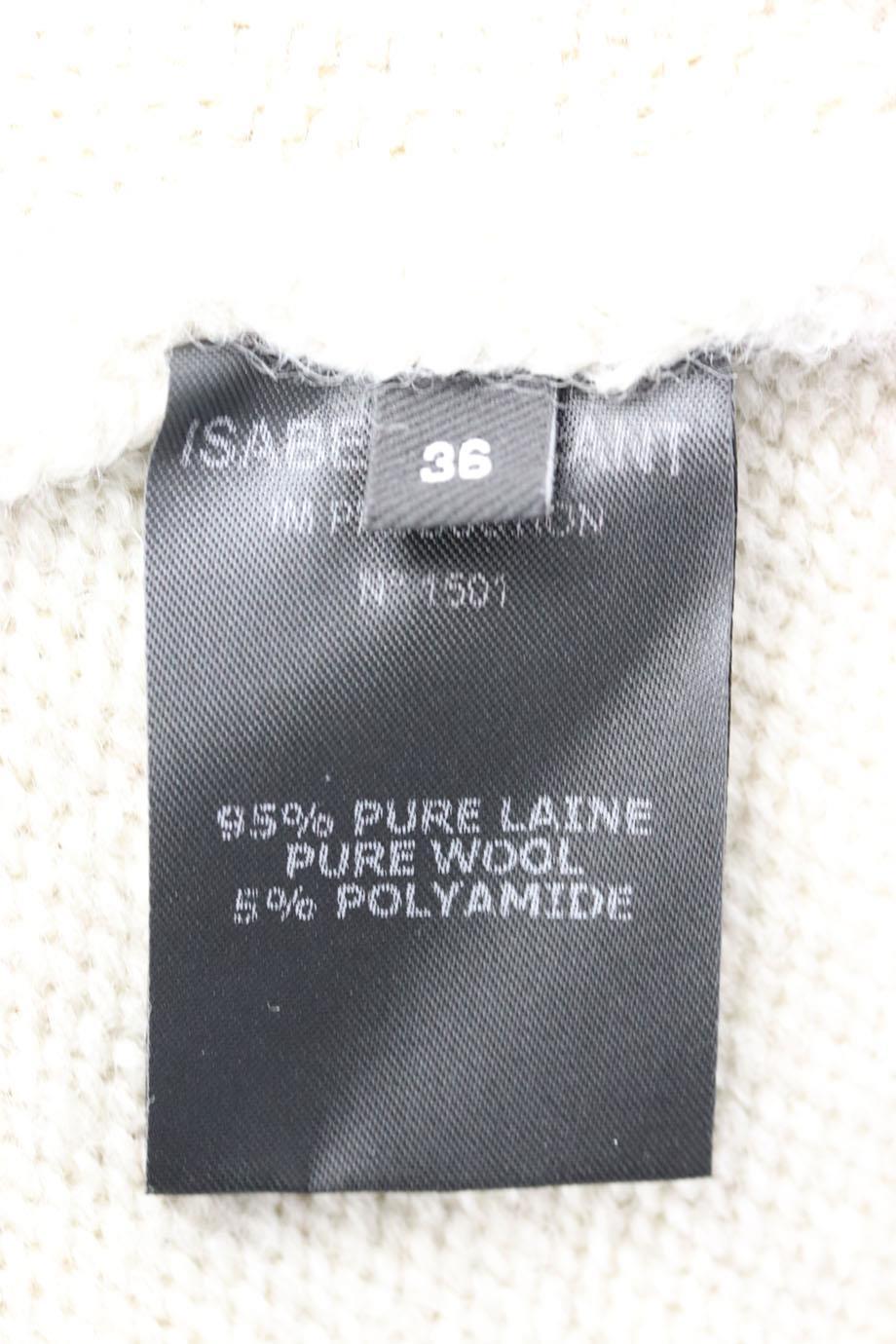 Women's Isabel Marant Dixon Cable Knit Wool Blend Cardigan FR 36 UK 8