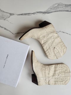 Isabel Marant Duerto cowboy / western boots in cream white size 40!