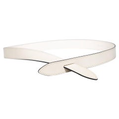 Isabel Marant Ecru Leather Wrap Waist Belt