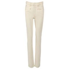 Isabel Marant Ecru Straight Leg Jeans Size S