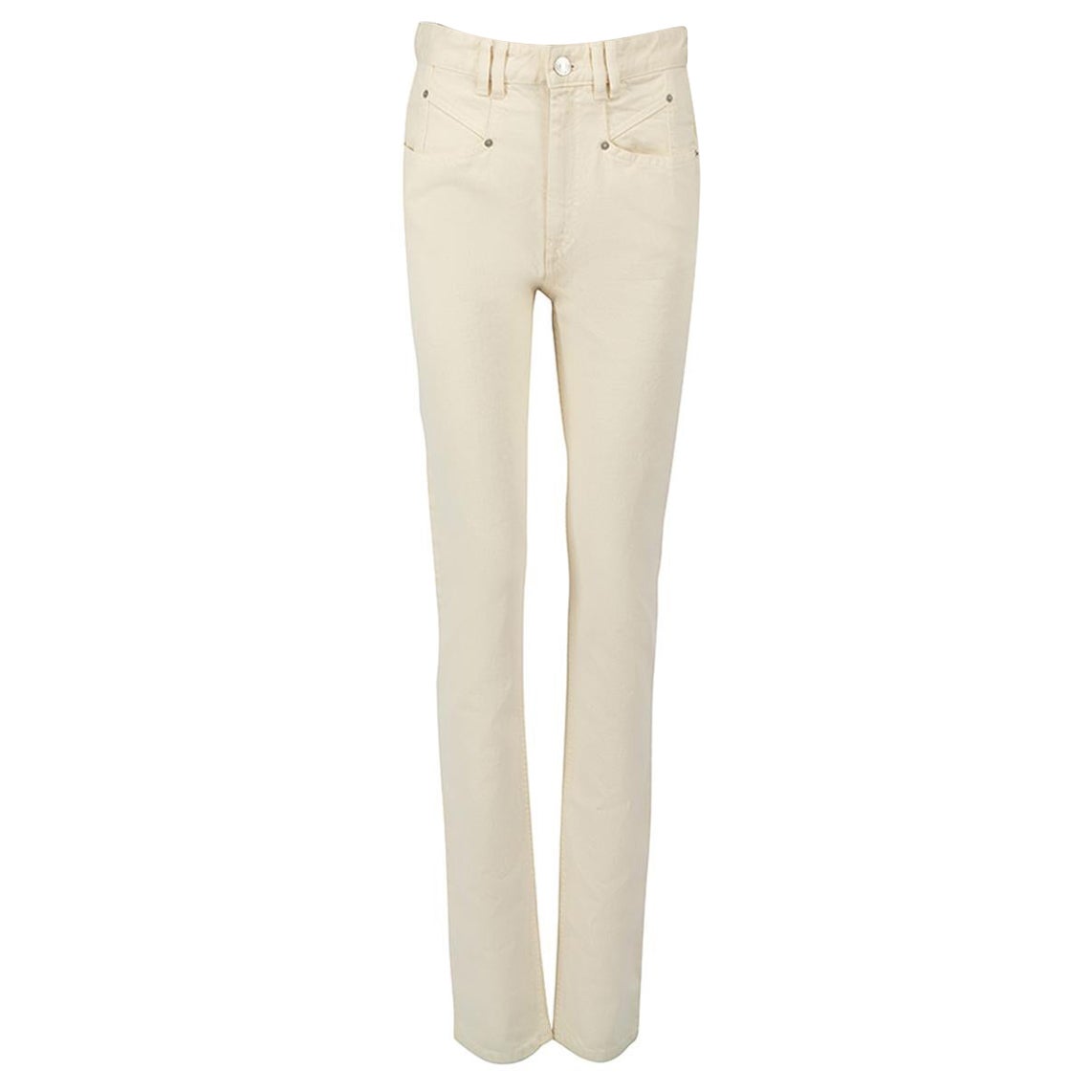 Isabel Marant Ecru Straight Leg Jeans Size S