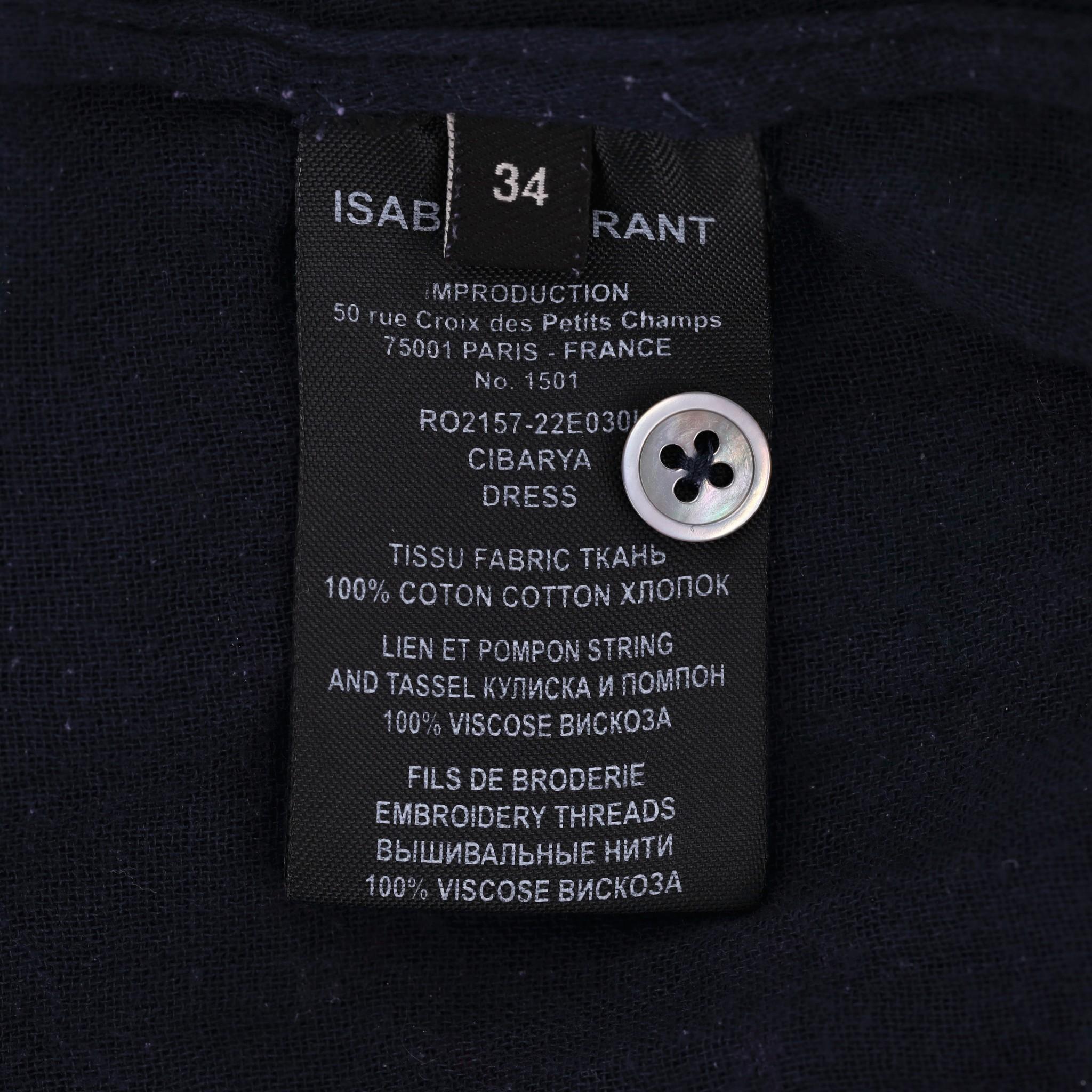 Isabel Marant Embroidered Cotton Dress For Sale 1