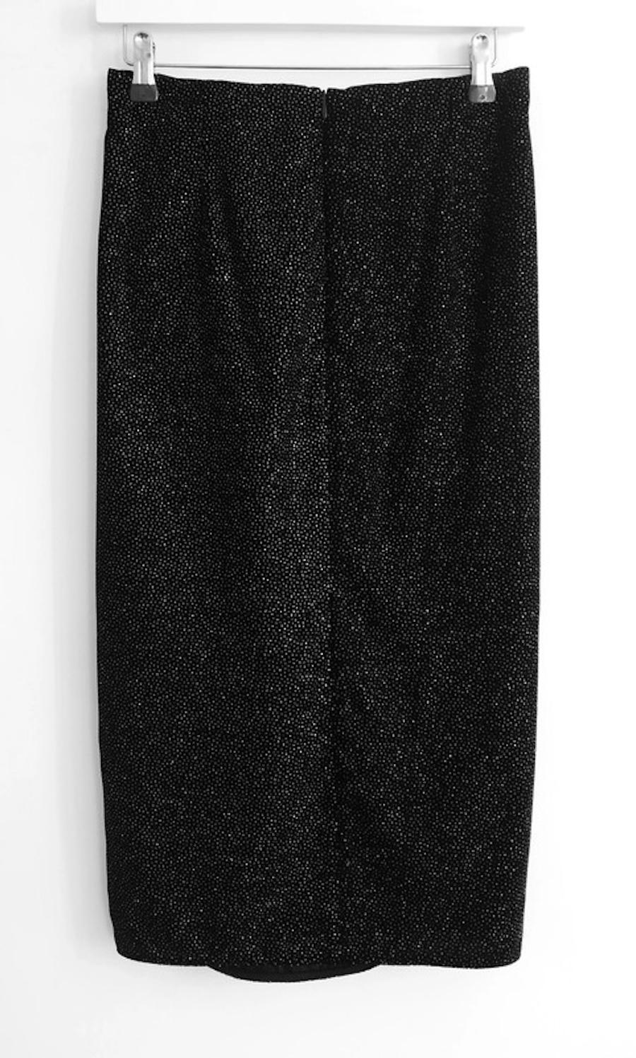 Noir Isabel Marant Etoile Alyssa jupe en velours scintillant en vente