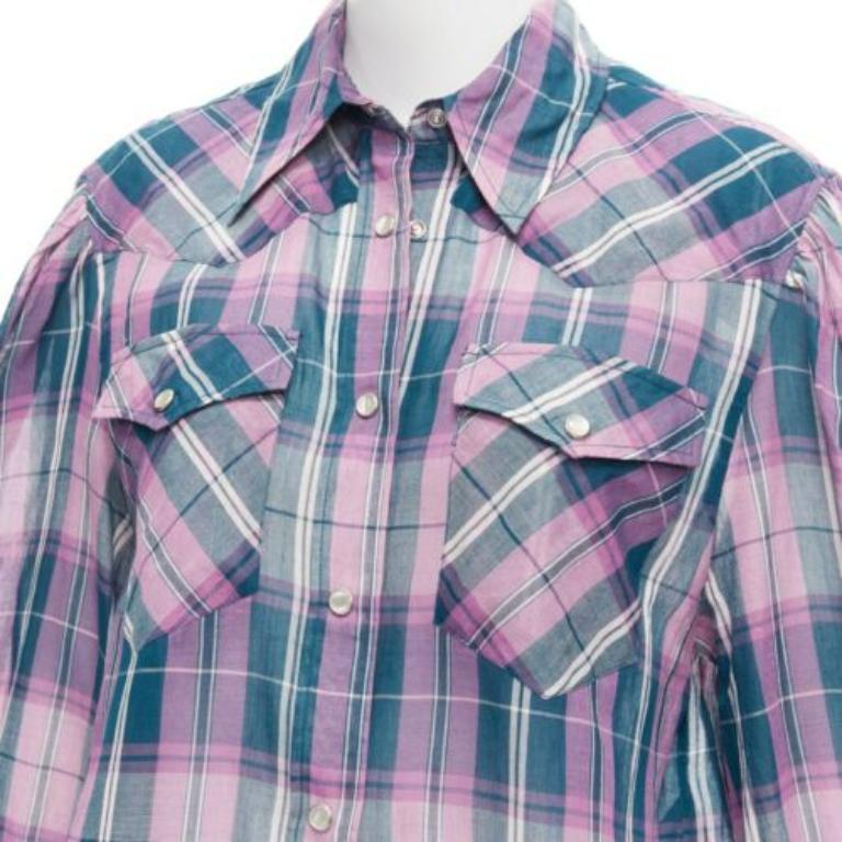 ISABEL MARANT ETOILE Bethany purple cotton check top FR34 XS shorts FR36 S set
Reference: AAWC/A00572
Brand: Isabel Marant
Model: Bethany
Collection: ETOILE
Material: Cotton
Color: Purple
Pattern: Checkered
Closure: Snap Buttons
Extra Details: