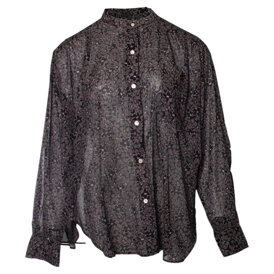 Isabel Marant Etoile, Black and beige floral blouse