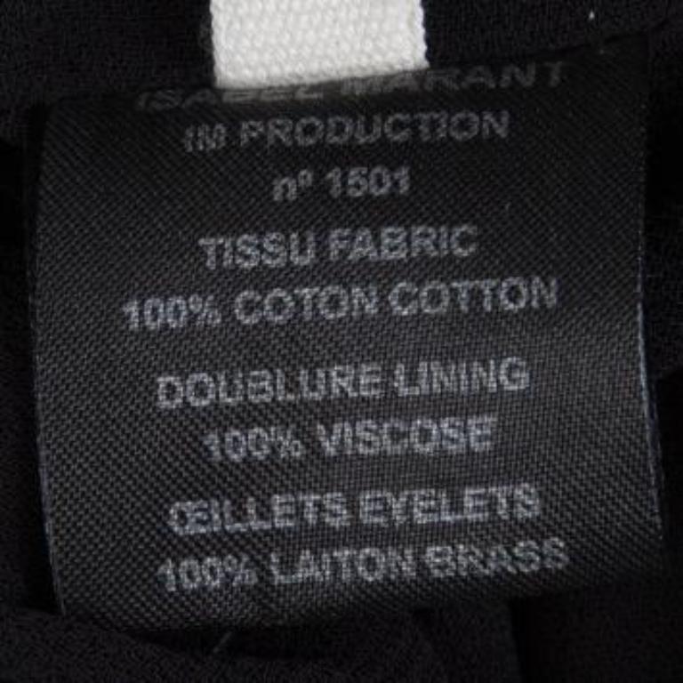 Realizzata in cotone leggero, questa gonna di Isabel Marant è realizzata in cotone leggero. Presenta un dettaglio di arricciatura e gommini argentati lungo l'orlo.  Un pezzo elegante, perfetto per una serata fuori.