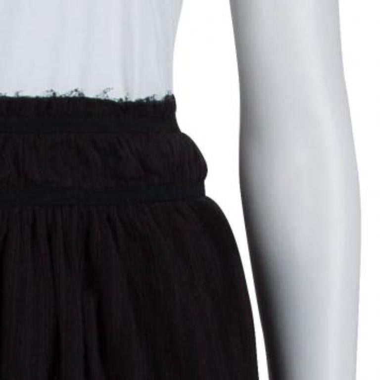 Donna Isabel Marant Etoile Gonna in cotone nero con dettaglio occhielli e arricciatura S in vendita