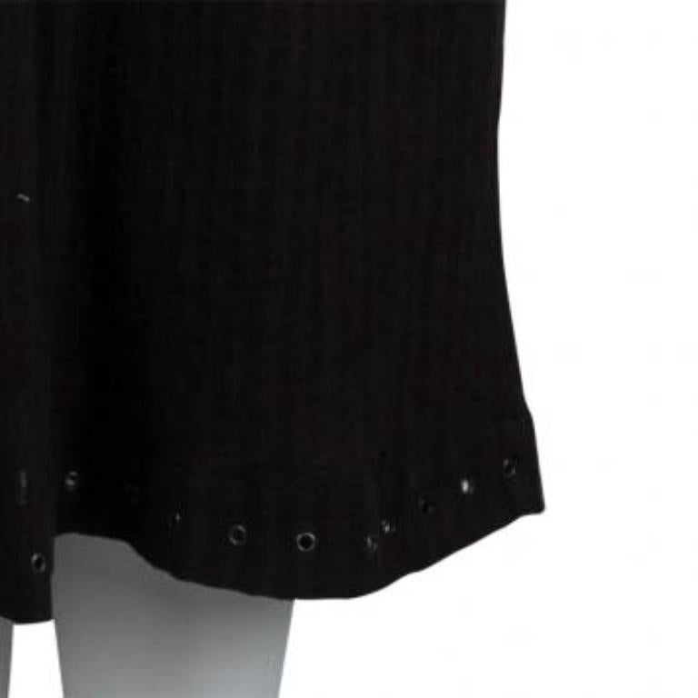 Isabel Marant Etoile Gonna in cotone nero con dettaglio occhielli e arricciatura S in vendita 2