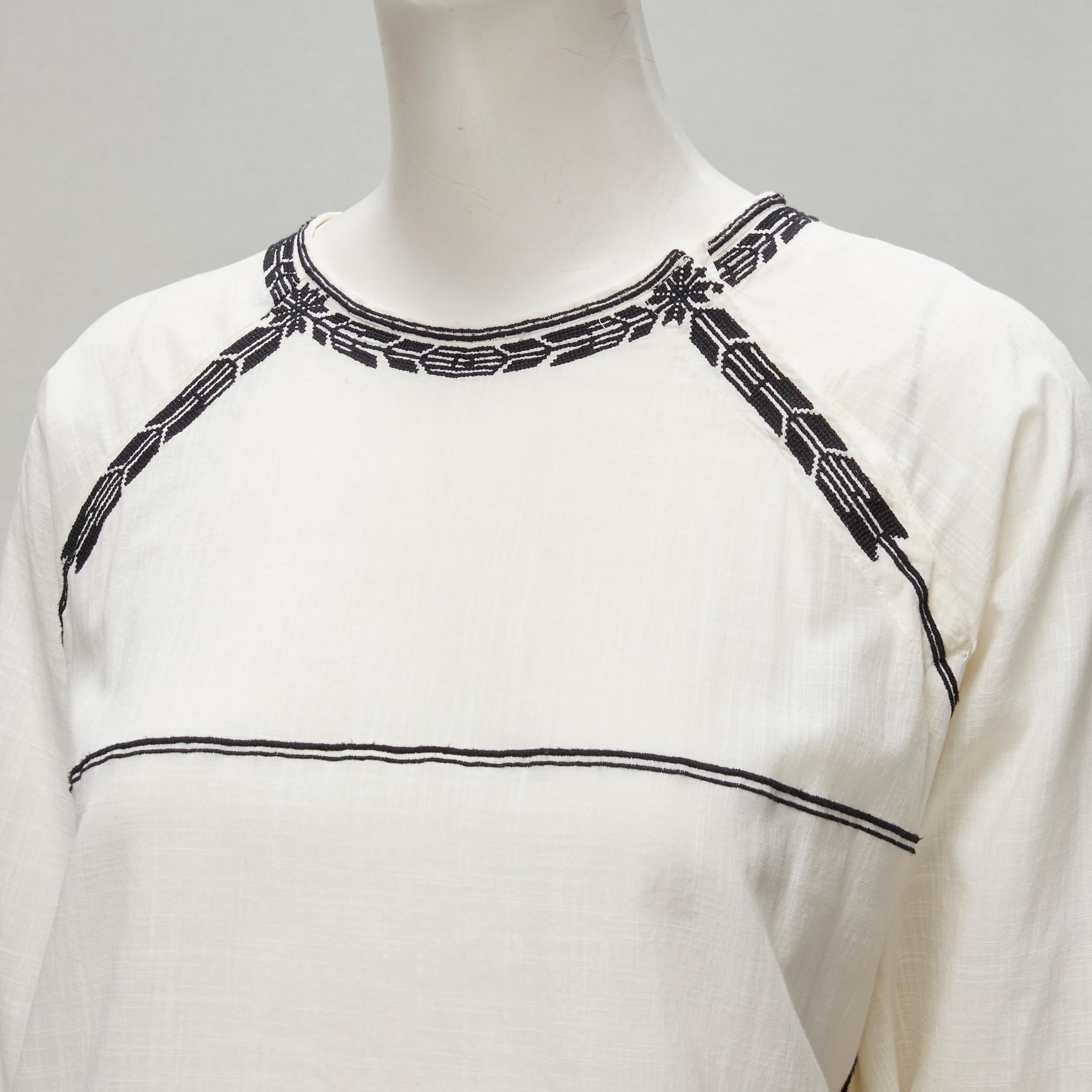 ISABEL MARANT ETOILE black embroidery cream cotton pocketed boho top FR36 S
Reference: CRTI/A00757
Brand: Isabel Marant
Designer: Isabel Marant
Material: Cotton
Color: Cream
Pattern: Solid
Closure: Snap Buttons
Extra Details: Side snap buttons