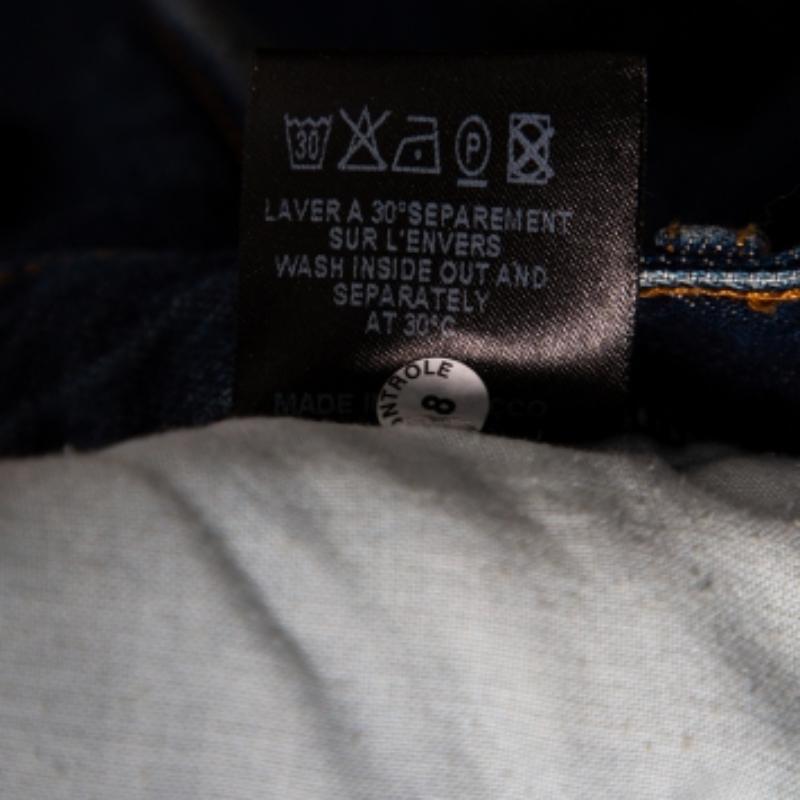 Isabel Marant Étoile Bleu Denim Distressed Trim Detailed Jeans M 1