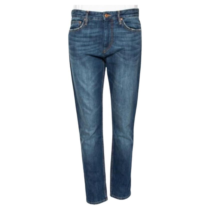 Isabel Marant Étoile - Jeans in denim blu con rifiniture angosciate e dettagliati M. I.