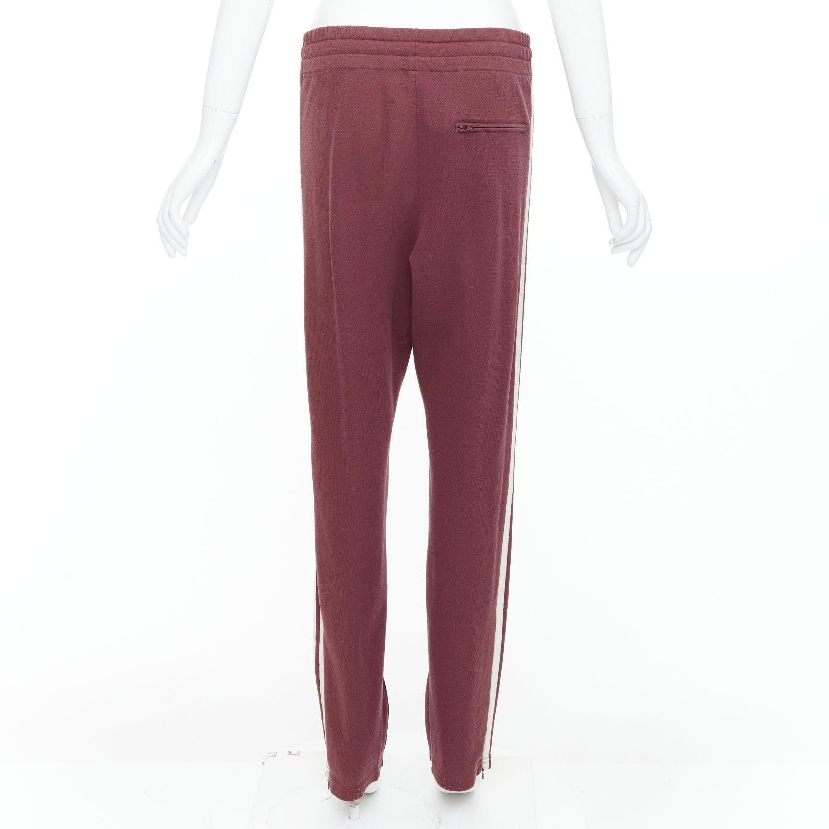 ISABEL MARANT Etoile - Pantalon de course avec bordure rose bordeaux FR38 M en vente 1
