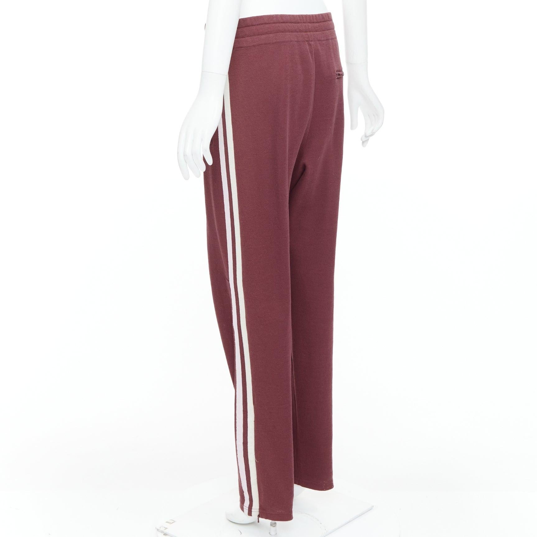 ISABEL MARANT Etoile - Pantalon de course avec bordure rose bordeaux FR38 M en vente 2