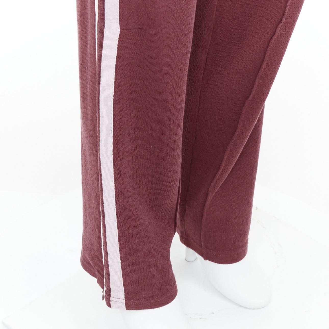 ISABEL MARANT Etoile - Pantalon de course avec bordure rose bordeaux FR38 M en vente 3